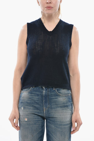 Cashmere Vest With V-Neck