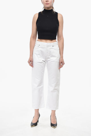 Jeans Cropped Fit in Puro Cotone 22cm