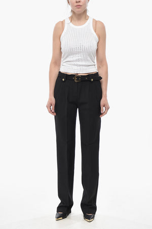 JEANS COUTURE Viscose-Blend Trousers With Belt
