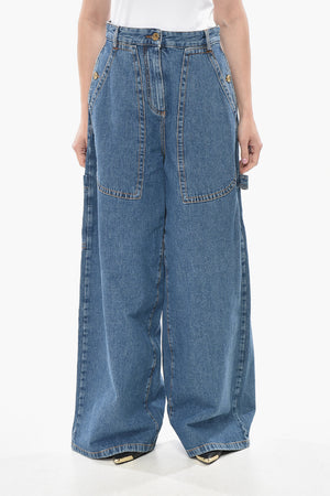 Extra Wide-Leg Jeans with Patch Pockets