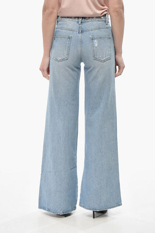 Bootcut-Jeans Mit Dekorativen Druckknöpfen 30cm