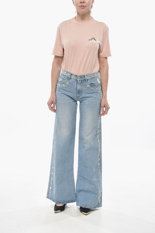 Bootcut-Jeans Mit Dekorativen Druckknöpfen 30cm