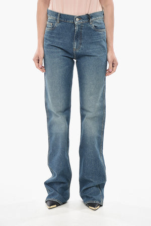 Jeans a Gamba Dritta con Fibbia Logata 23cm