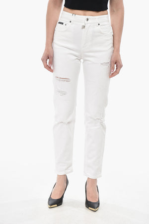 Distressed Cotton Skinny-Fit Jeans 16cm