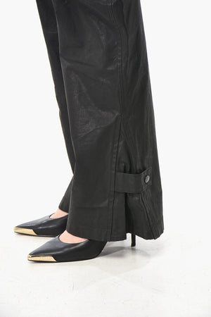 Coated Cotton Pants RAIN with Drawstring Waist