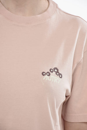 Cotton Crewneck T-Shirt with Printed Logo