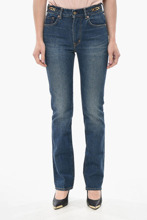 Denim-Skinny-Jeans Mit Dunkler Waschung 18cm