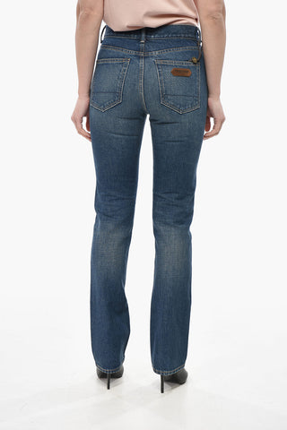 Denim-Skinny-Jeans Mit Dunkler Waschung 18cm