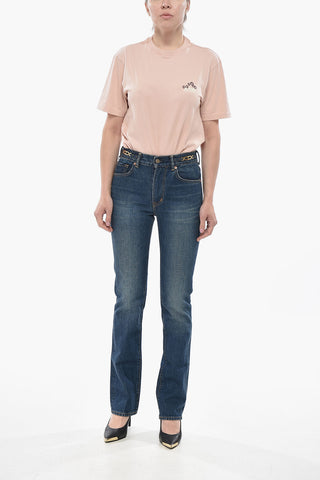 Denim-Skinny-Jeans Mit Dunkler Waschung 18cm