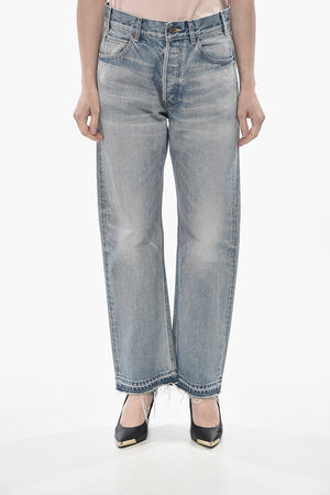 Straight-Leg Jeans With Light Wash 22cm