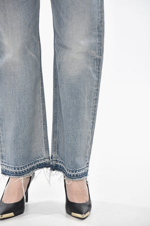 Straight-Leg Jeans With Light Wash 22cm