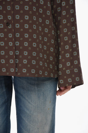 COUTURE! Seidenbluse Mit Geometrischem Muster