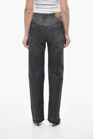 Jeans a Gamba Dritta NOEMIE in Denim Stone Washed 22cm
