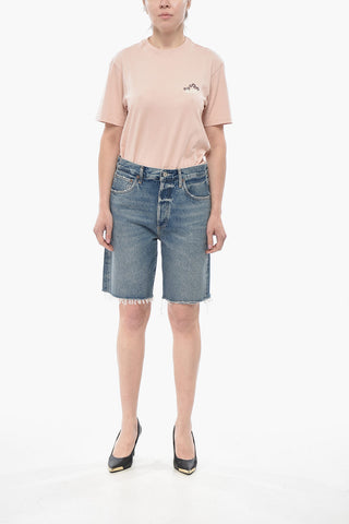 Denim-Shorts 90'S mit ausgefranstem Saum