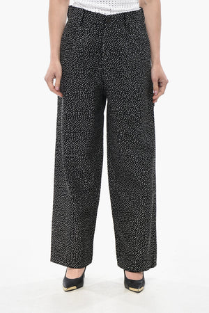 Cotton Five-Pocket Pants With All-Over Studs