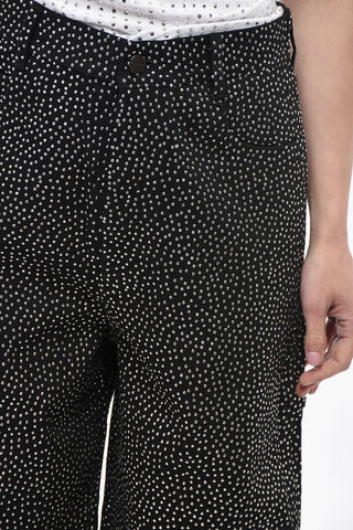 Hose Mit 5 Taschen Aus Baumwolle Mit Allover-Nieten