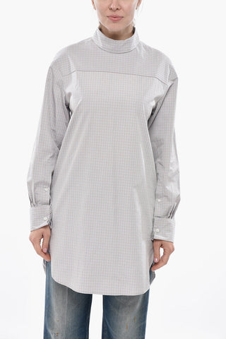 Baumwollbluse CORSO mit Pin-Check-Muster