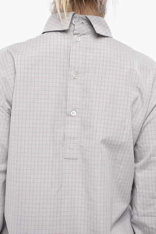 Baumwollbluse CORSO mit Pin-Check-Muster