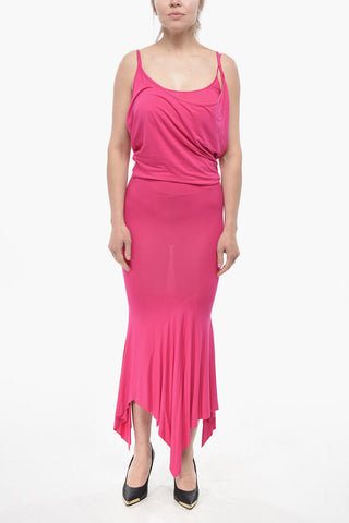 Double-Fabric Jersey Slip Dress