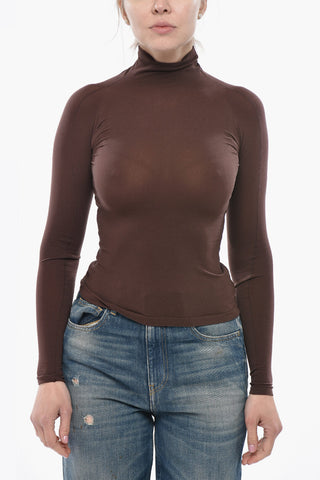 Top Mit Rollkragen SECOND SKIN Aus Stretch-Stoff