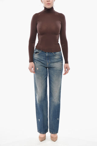 Top Mit Rollkragen SECOND SKIN Aus Stretch-Stoff