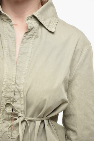 Camicia in Cotone con Chiusura a Portafoglio