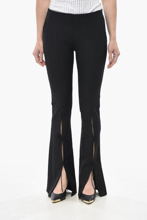 JEANS COUTURE Bootcut Trousers With Lace-Up Detail