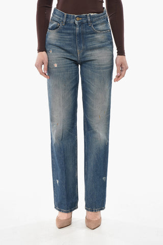 Slim-Fit Jeans with Vintage Effect and 20cm Distressed Details