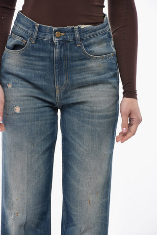 Slim-Fit Jeans with Vintage Effect and 20cm Distressed Details