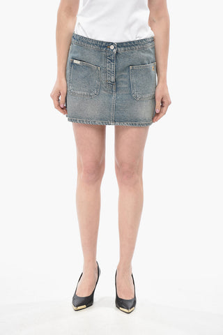 Minigonna in Denim Lavaggio Vintage