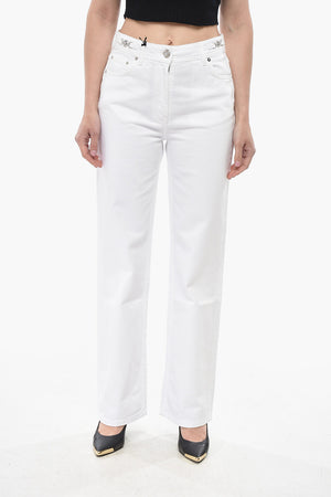 Jeans a Gamba Dritta in Cotone 22cm