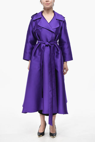 Trench a Portafoglio LANVIN in Satin di Misto Seta