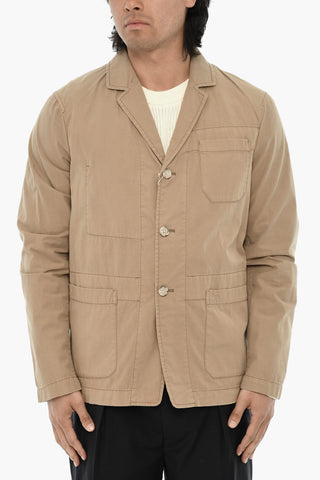 Leichter Baumwollblazer mit aufgesetzten Taschen