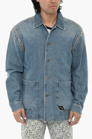 Denim Jacket D-ROLK-SP4 with Logo Buttons