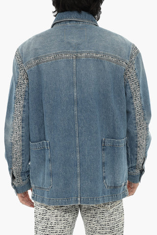 Jeansjacke D-ROLK-SP4 mit Logoknöpfen