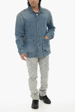 Jeansjacke D-ROLK-SP4 mit Logoknöpfen