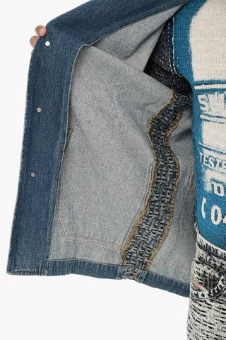 Jeansjacke D-ROLK-SP4 mit Logoknöpfen