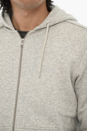 Solid Color Hoodie with Zip Closure