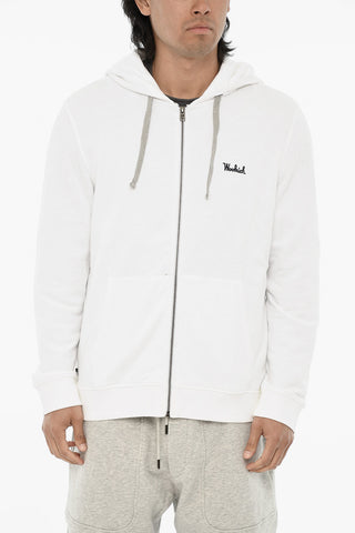 Felpa in Cotone Garzato con Chiusura Zip