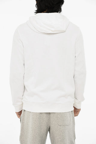 Felpa in Cotone Garzato con Chiusura Zip