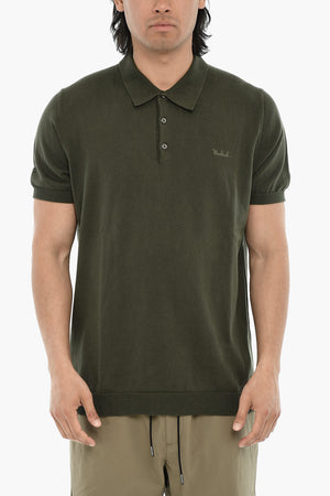 Leichtes Baumwoll-Poloshirt Uni Mit Gesticktem Logo