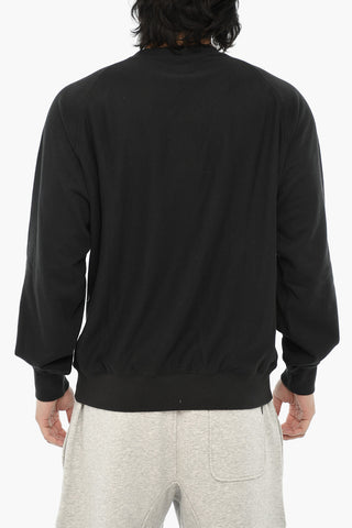 Rundhals-Sweatshirt aus Doppelstoff mit Tasche