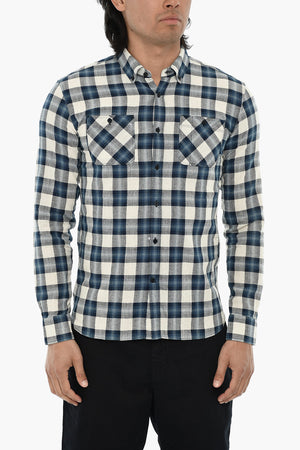 Checked Shirt with Button-Down Collar