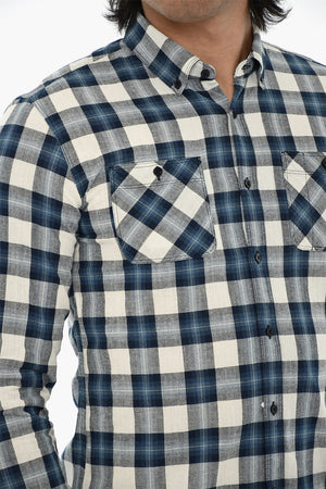 Checked Shirt with Button-Down Collar