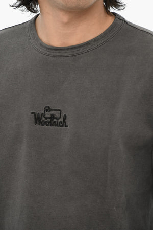 Long-Sleeve Crewneck T-Shirt with Faded Effect