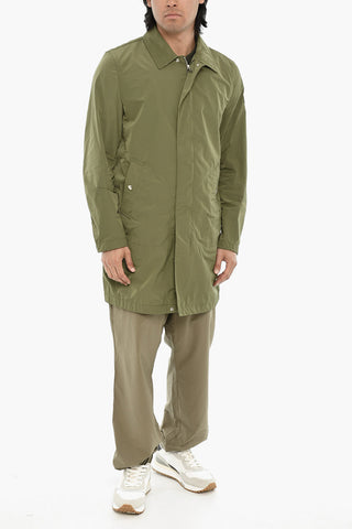 Solid-Color Coat with Concealed Closure
