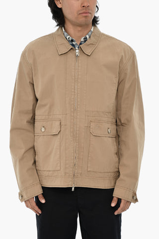 Overshirt in Cotone Leggero con Chiusura Zip