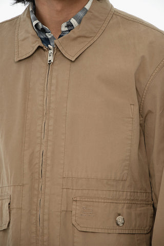 Overshirt in Cotone Leggero con Chiusura Zip