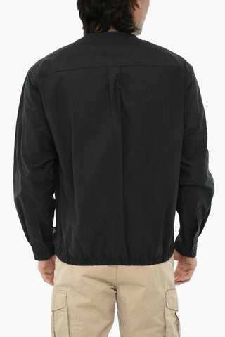 Solid Overshirt HIGH AERATION with Front Button Closure