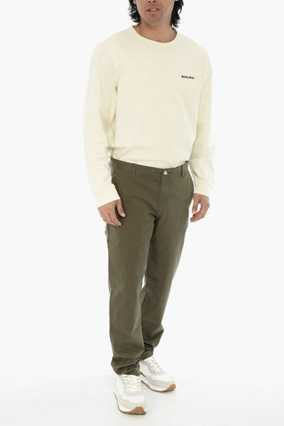 Stretch-Cotton Chino Pants with Belt Loops